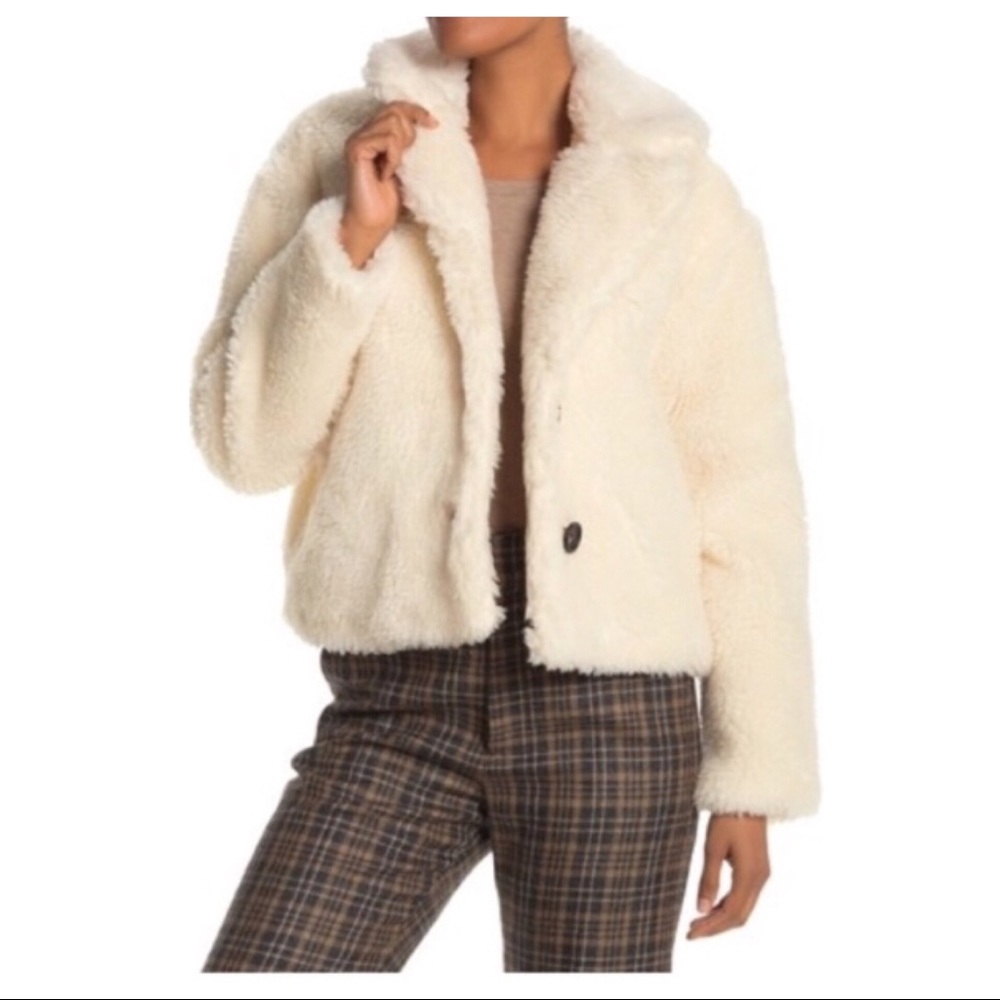 Avec Les Filles Faux Fur Teddy Coat